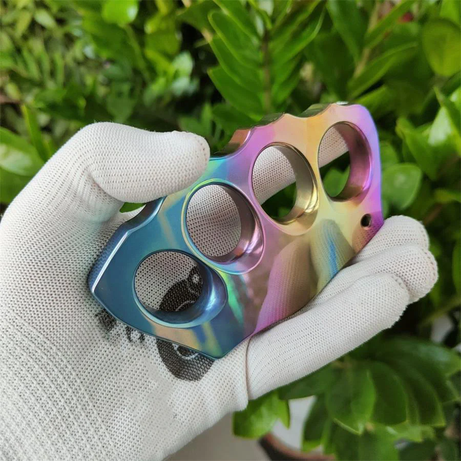 Colorful Titanium Knuckle Duster Portable Self-defense Tool - Image 5