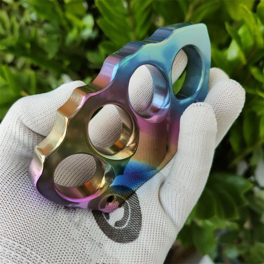 Colorful Titanium Knuckle Duster Portable Self-defense Tool - Image 7