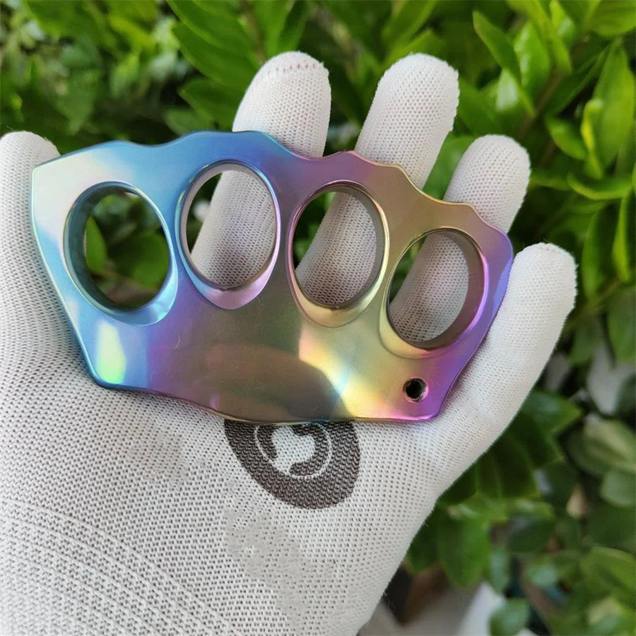 Colorful Titanium Knuckle Duster Portable Self-defense Tool - Image 8