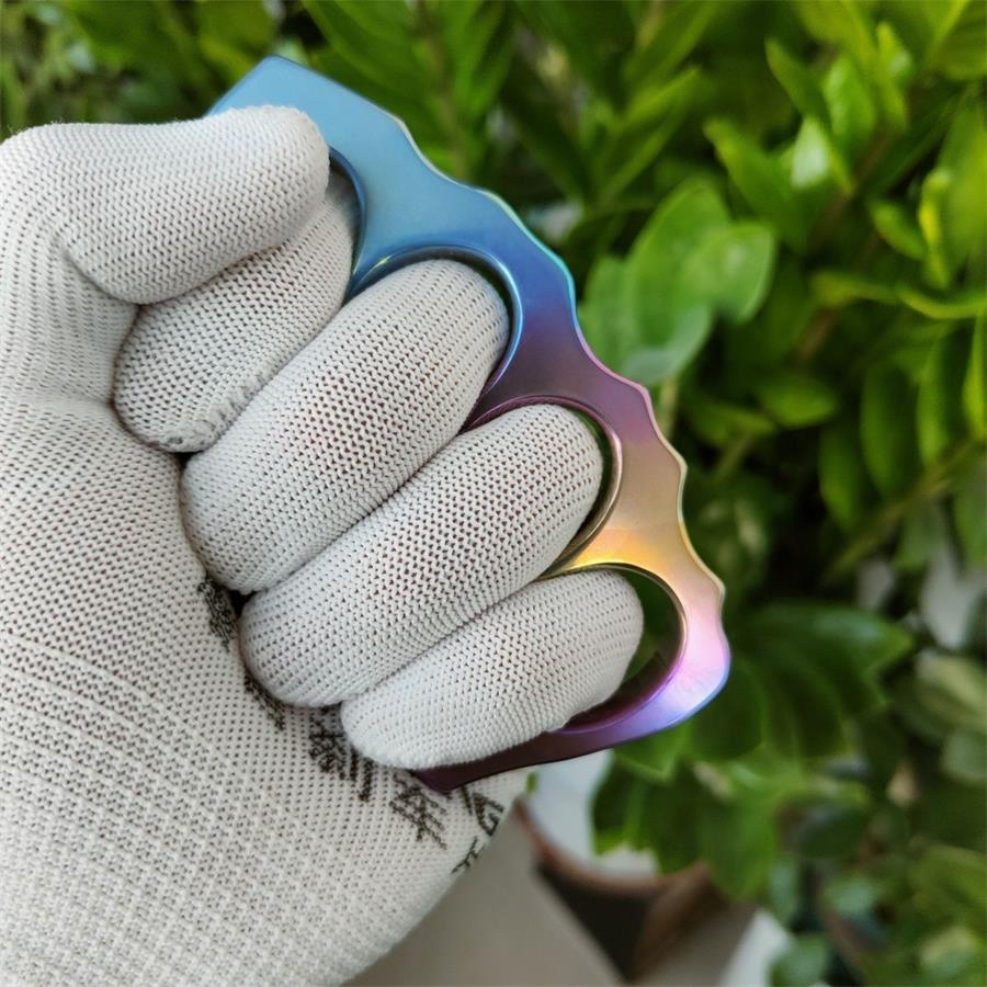 Colorful Titanium Knuckle Duster Portable Self-defense Tool - Image 9