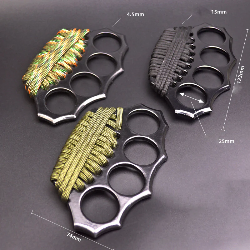 Safety Rope Knuckle Duster Boxing Self Defense Window Breaker Fighting Training EDC Tool - Image 4