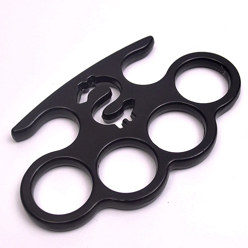 Snake- Brass Knuckle Duster Boxing Four Finger Buckle Defense Window Breaker EDC Tool - Image 7