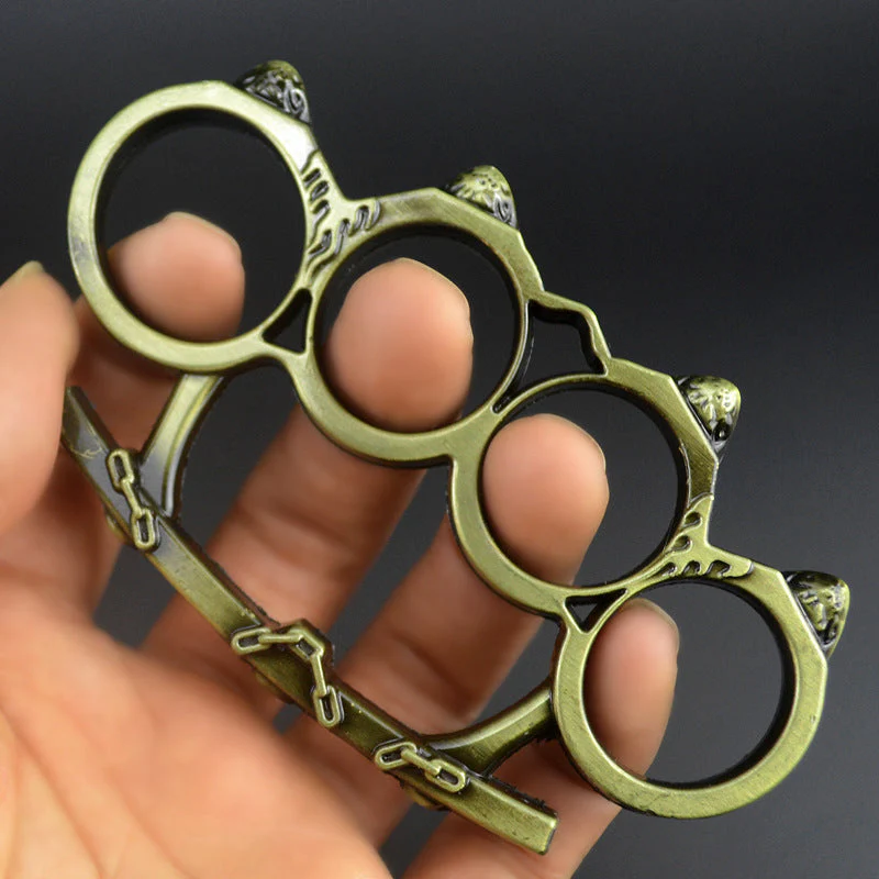 Creative Personalized Knuckle Duster Boxing Four Finger Buckle Defense Window Breaker Outdoor EDC Tool