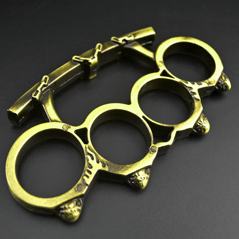 Creative Personalized Knuckle Duster Boxing Four Finger Buckle Defense Window Breaker Outdoor EDC Tool - Image 2
