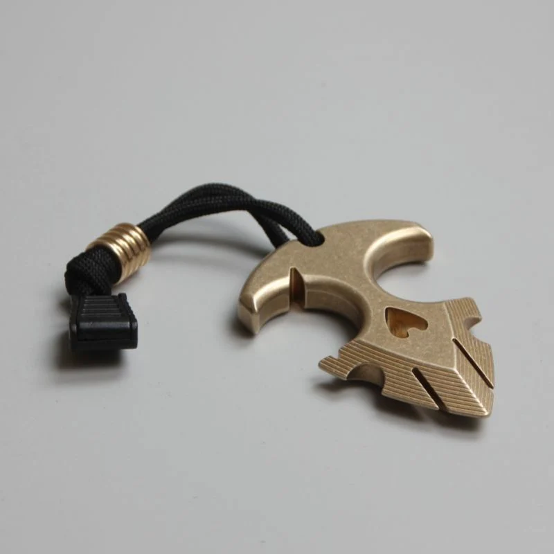 Doomsday Brass Knuckle Duster Hiking Self Defense EDC Pendant - Image 5