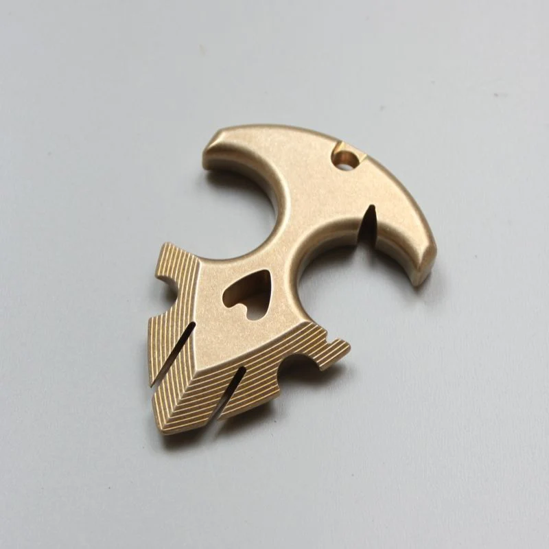 Doomsday Brass Knuckle Duster Hiking Self Defense EDC Pendant - Image 6
