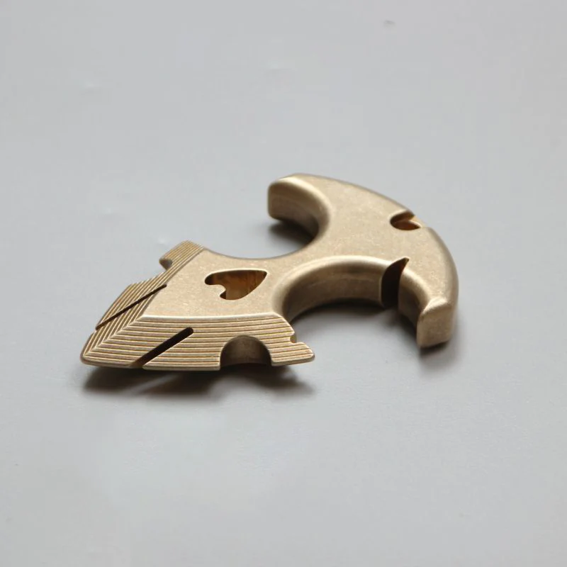 Doomsday Brass Knuckle Duster Hiking Self Defense EDC Pendant - Image 7