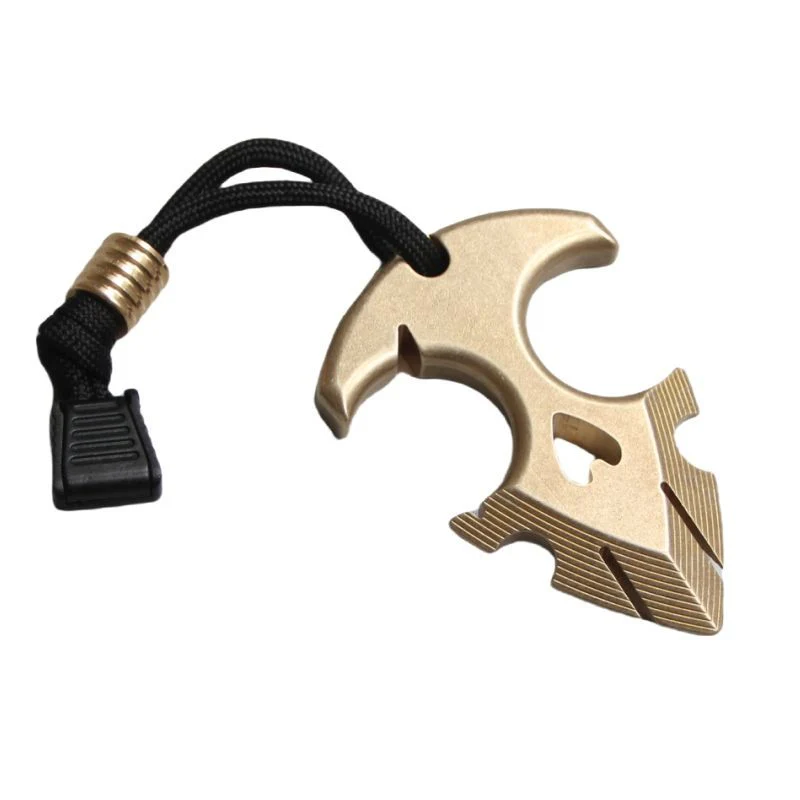 Doomsday Brass Knuckle Duster Hiking Self Defense EDC Pendant - Image 8
