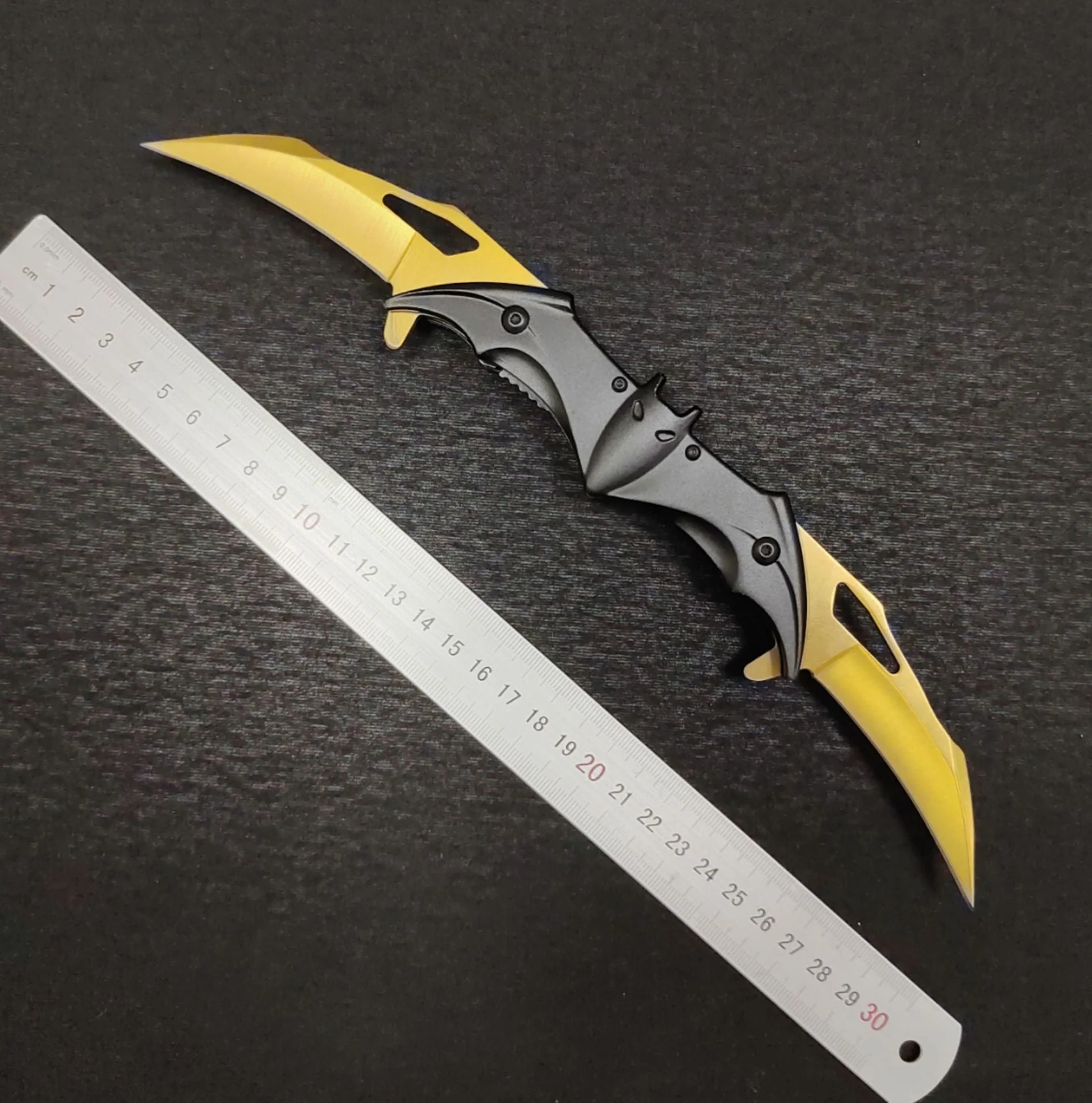 Double Blade Folding Bat Knife Outdoor Camping Hunting Defense Pocket Knives EDC Tool - Image 8