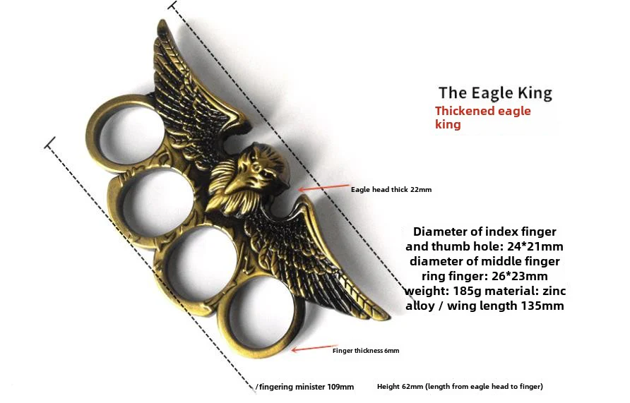 Eagle Knuckle Duster Boxing Self Defense Four Finger Buckle Window Breaker Outdoor EDC Tool - Image 6