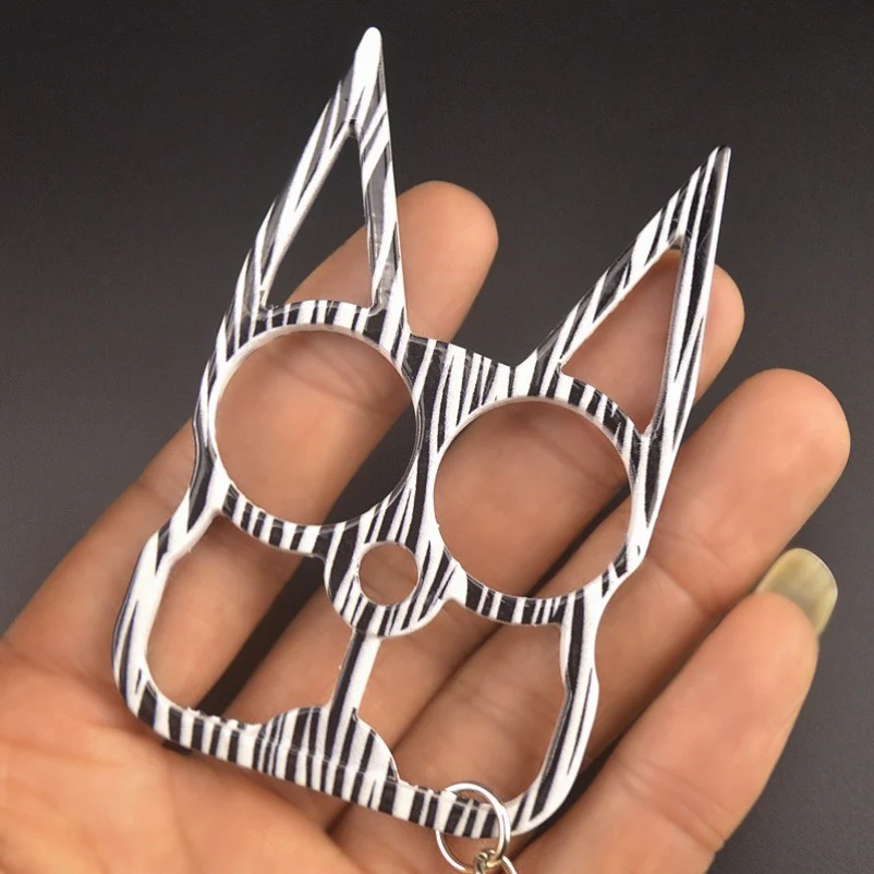 Fashion Cat Knuckle Duster Keychain EDC Self-defense Decoration - Image 4