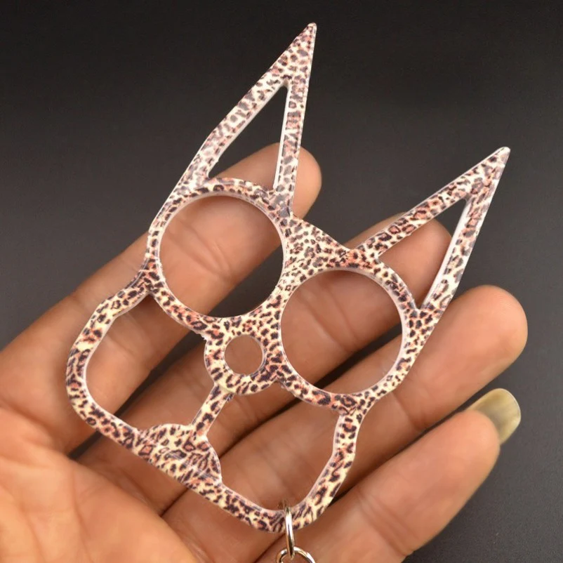 Fashion Cat Knuckle Duster Keychain EDC Self-defense Decoration - Image 5