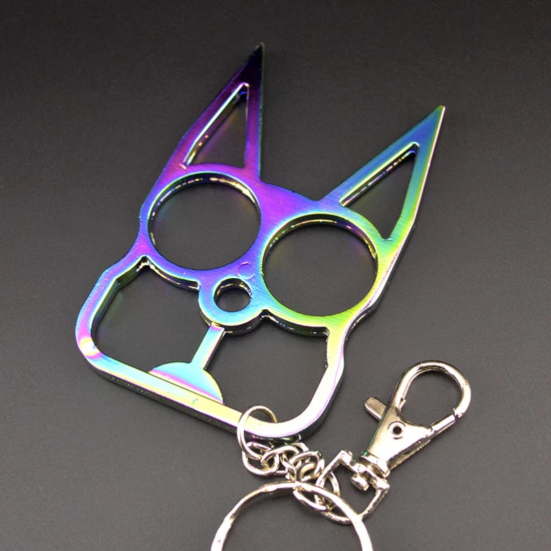 Fashion Cat Knuckle Duster Keychain EDC Self-defense Decoration - Image 6