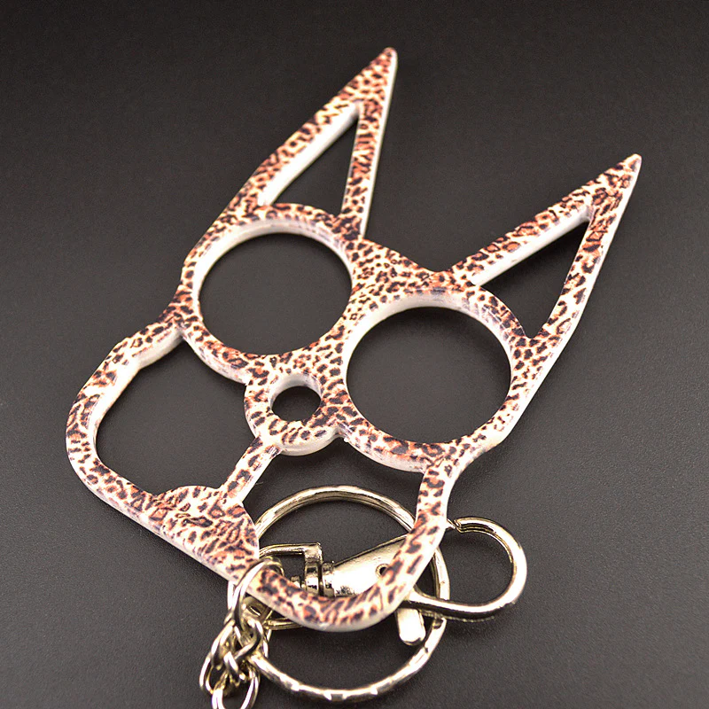 Fashion Cat Knuckle Duster Keychain EDC Self-defense Decoration - Image 8