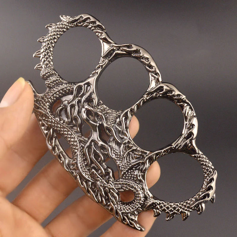 Fire Dragon - Knuckle Duster Boxing Four Finger Buckle Defense Window Breaker Outdoor EDC Tool