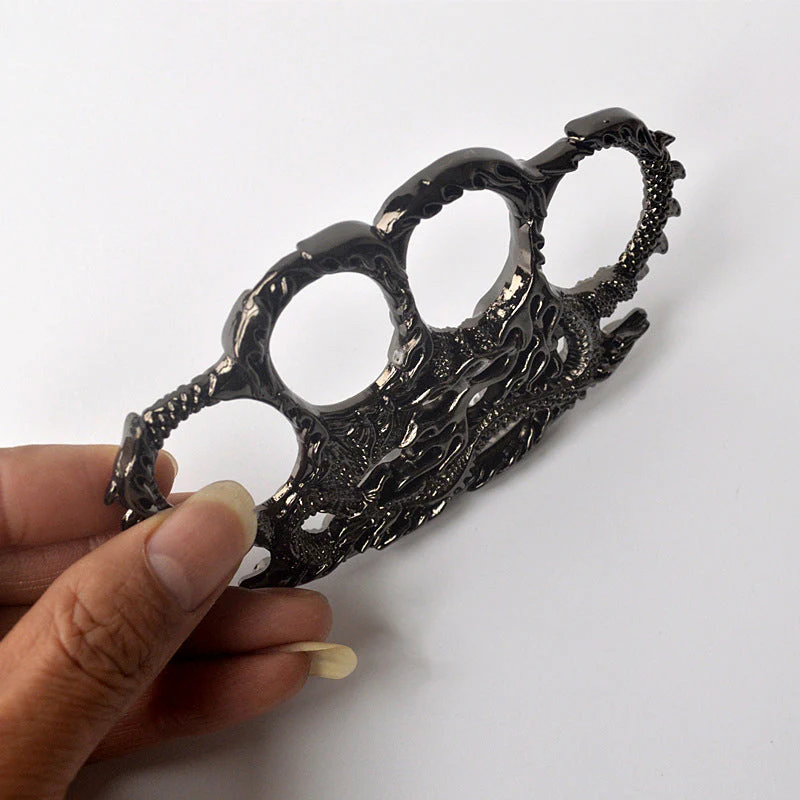 Fire Dragon - Knuckle Duster Boxing Four Finger Buckle Defense Window Breaker Outdoor EDC Tool - Image 6