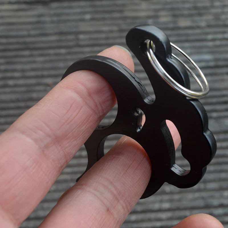 Fox Multifunctional Knuckle Duster Boxing Self Defense Two Finger Buckle Window Breaker Outdoor Camping EDC Tool - Image 4