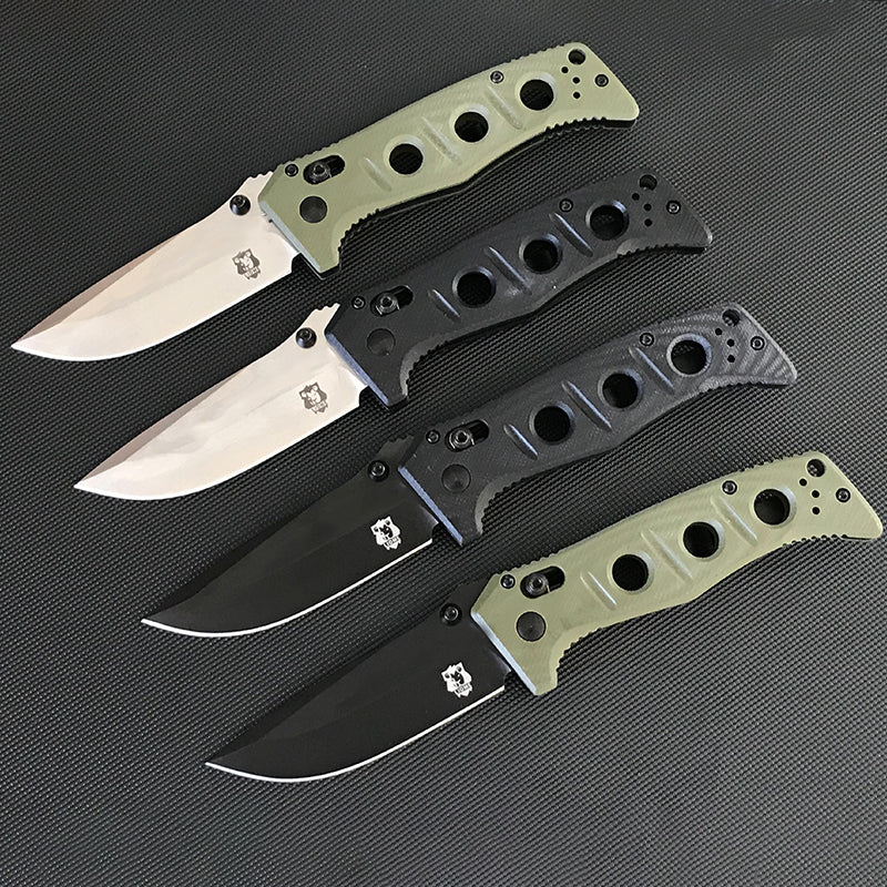 G10 Handle Liome 273 Folding Knife Stone Washing Blade Outdoor Camping Survival Pocket Knives - Image 5