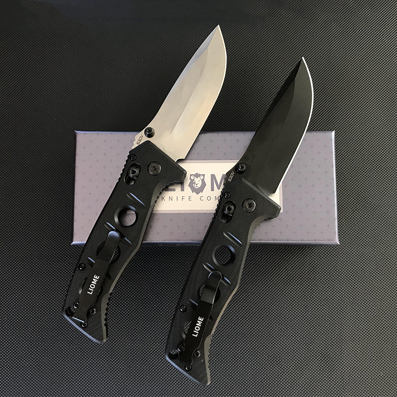 G10 Handle Liome 273 Folding Knife Stone Washing Blade Outdoor Camping Survival Pocket Knives - Image 6