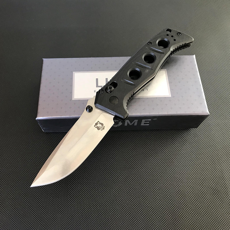 G10 Handle Liome 273 Folding Knife Stone Washing Blade Outdoor Camping Survival Pocket Knives - Image 7