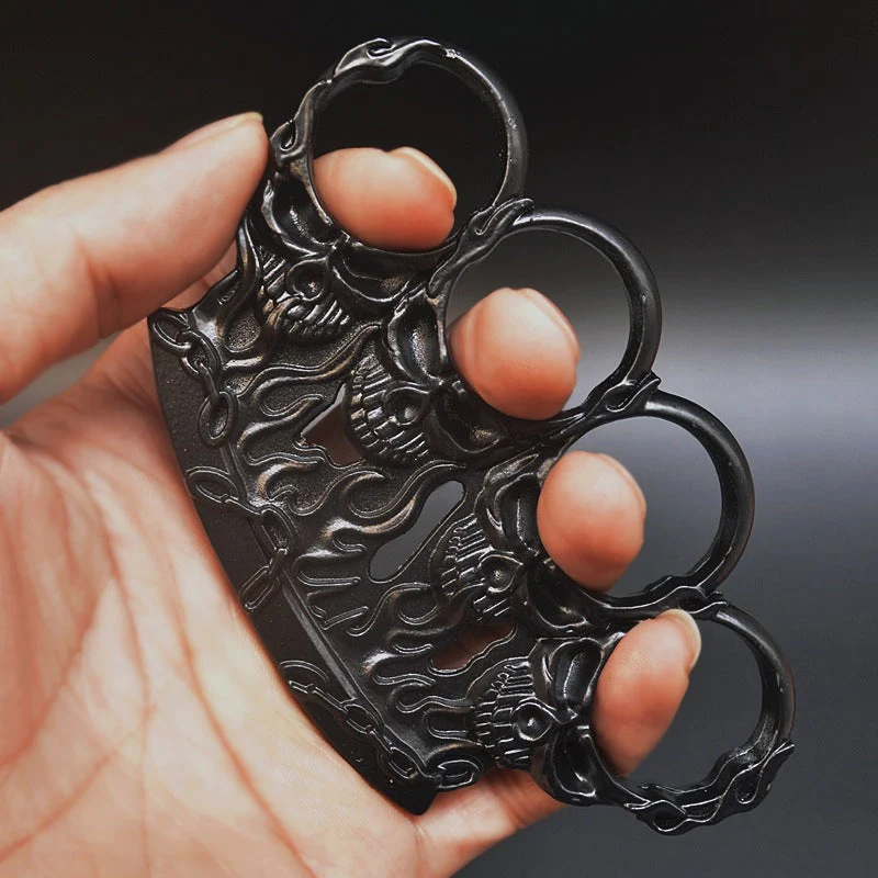 Control-Solid Brass Knuckle Duster Boxing Four Finger Buckle Self Defense Window Breaker Outdoor Portable EDC Tool - Image 2