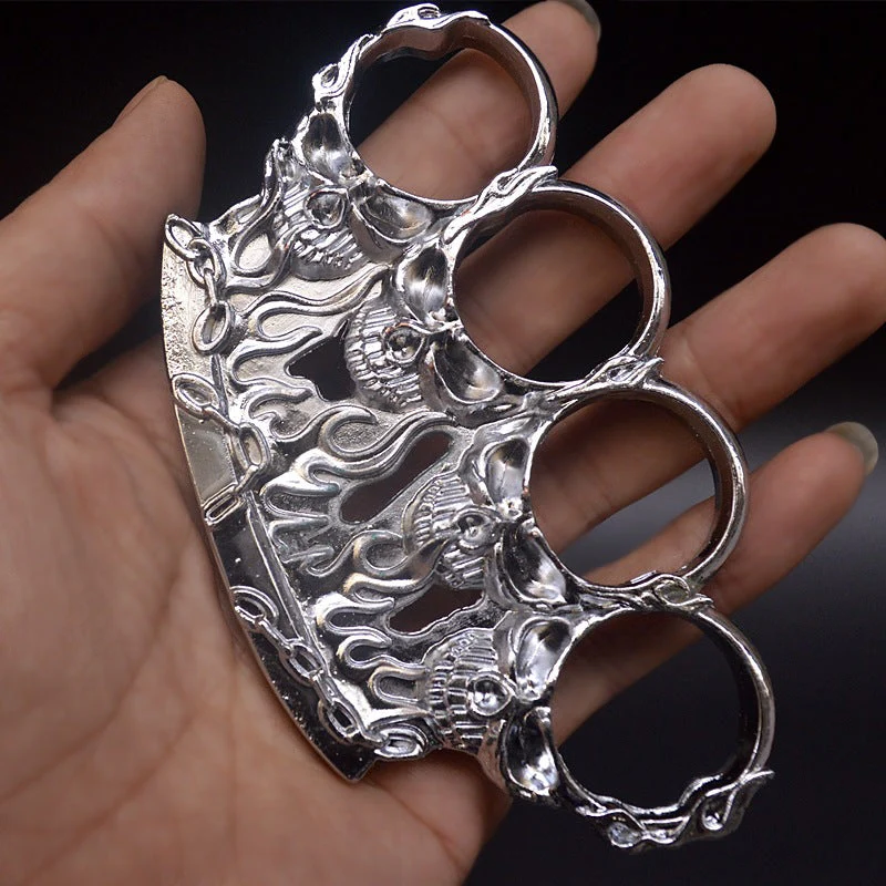 Control-Solid Brass Knuckle Duster Boxing Four Finger Buckle Self Defense Window Breaker Outdoor Portable EDC Tool - Image 6