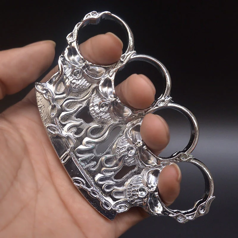 Control-Solid Brass Knuckle Duster Boxing Four Finger Buckle Self Defense Window Breaker Outdoor Portable EDC Tool - Image 7