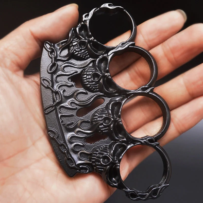 Control-Solid Brass Knuckle Duster Boxing Four Finger Buckle Self Defense Window Breaker Outdoor Portable EDC Tool - Image 8