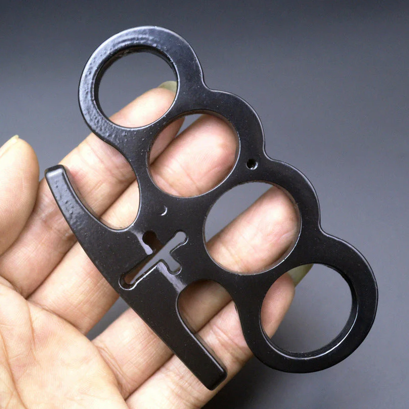 God - Brass Knuckle Duster Boxing Four Finger Buckle Defense Window Breaker Outdoor EDC Tool - Image 6