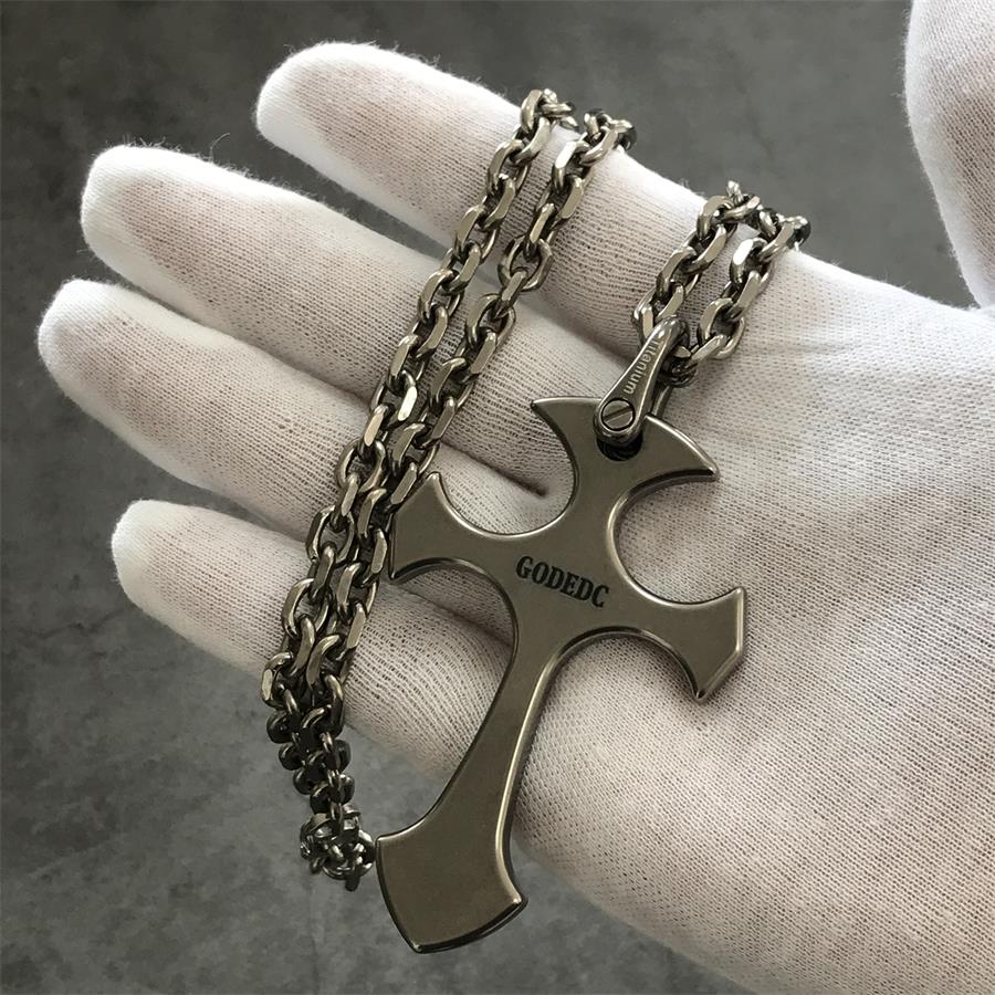 GODEDC Self-Defense Cross Titanium Defense Necklace