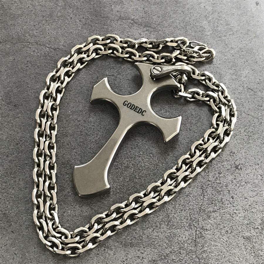 GODEDC Self-Defense Cross Titanium Defense Necklace - Image 2