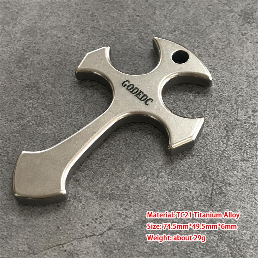 GODEDC Self-Defense Cross Titanium Defense Necklace - Image 7