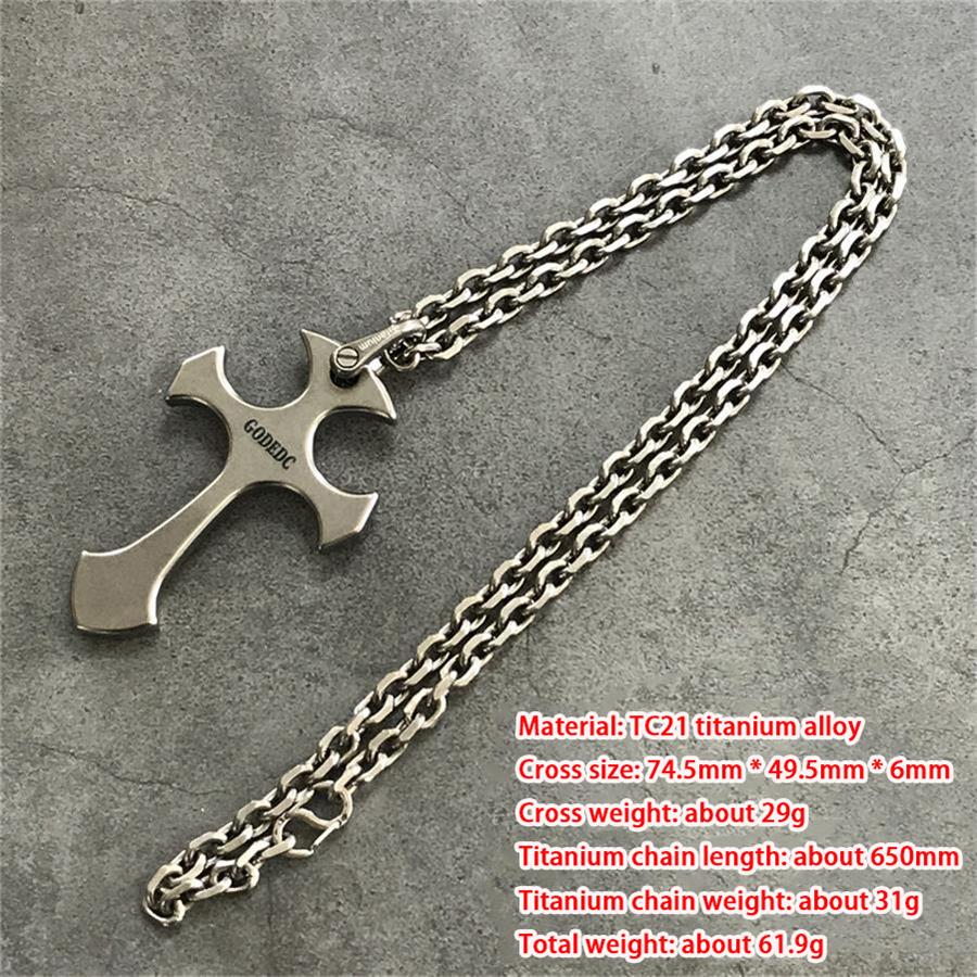 GODEDC Self-Defense Cross Titanium Defense Necklace - Image 8