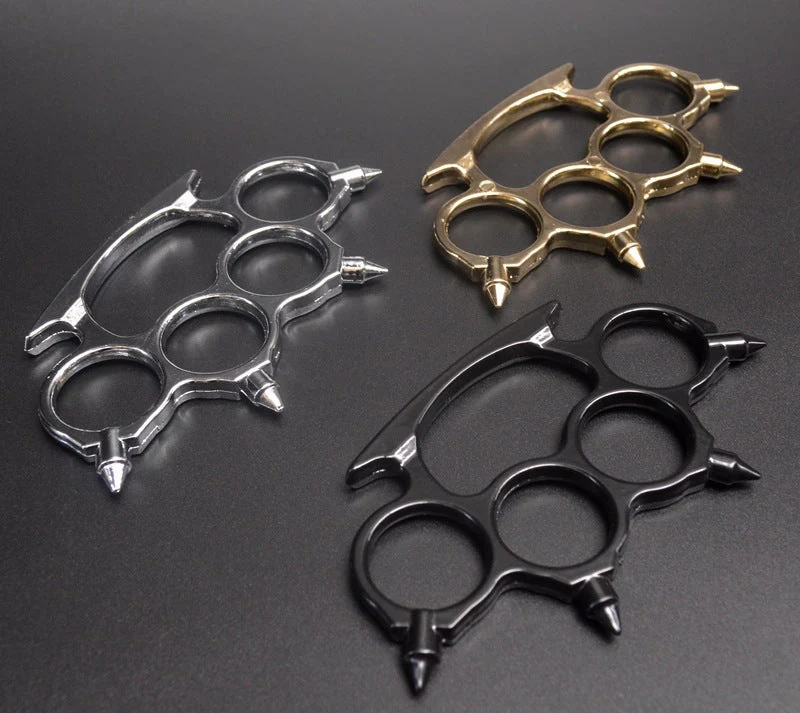Solid Brass Knuckle Duster Boxing Self Defense Window Breaker Combat Fighting EDC Tool - Image 3