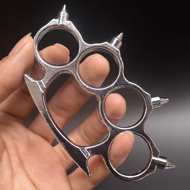 Solid Brass Knuckle Duster Boxing Self Defense Window Breaker Combat Fighting EDC Tool - Image 4
