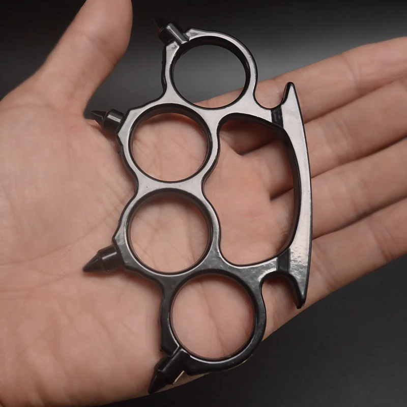 Solid Brass Knuckle Duster Boxing Self Defense Window Breaker Combat Fighting EDC Tool - Image 7