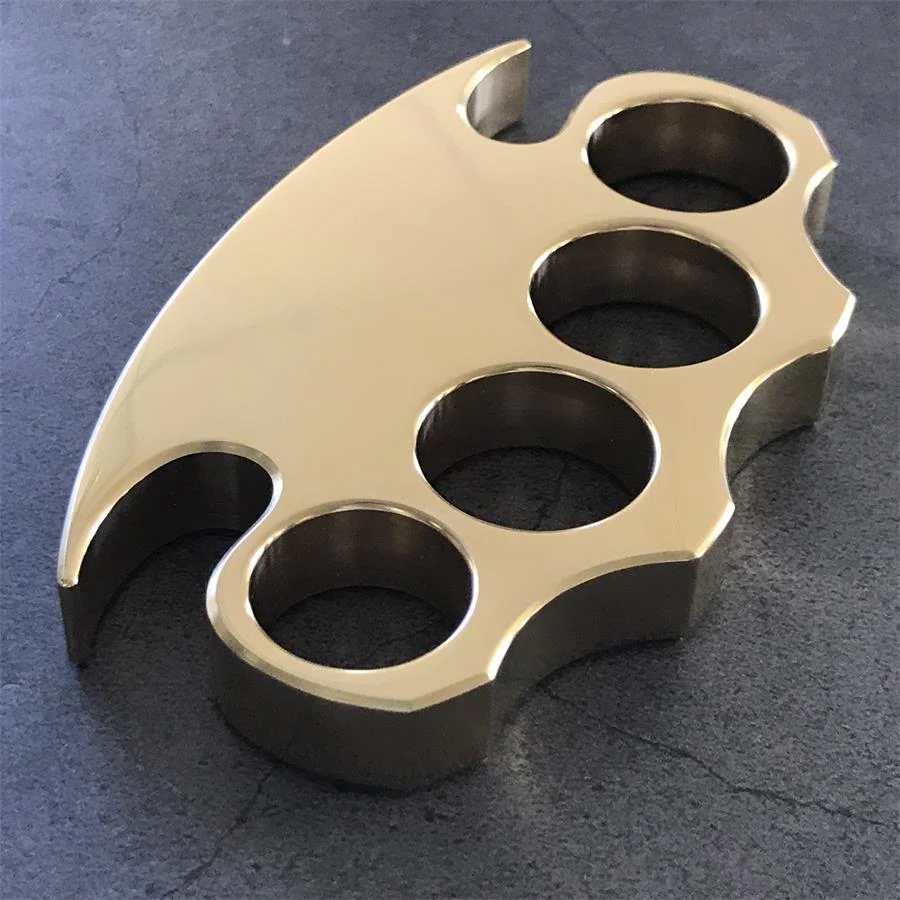 High Gloss Polishing Brass Knuckle Duster Self-defense Protective Gear - Image 4