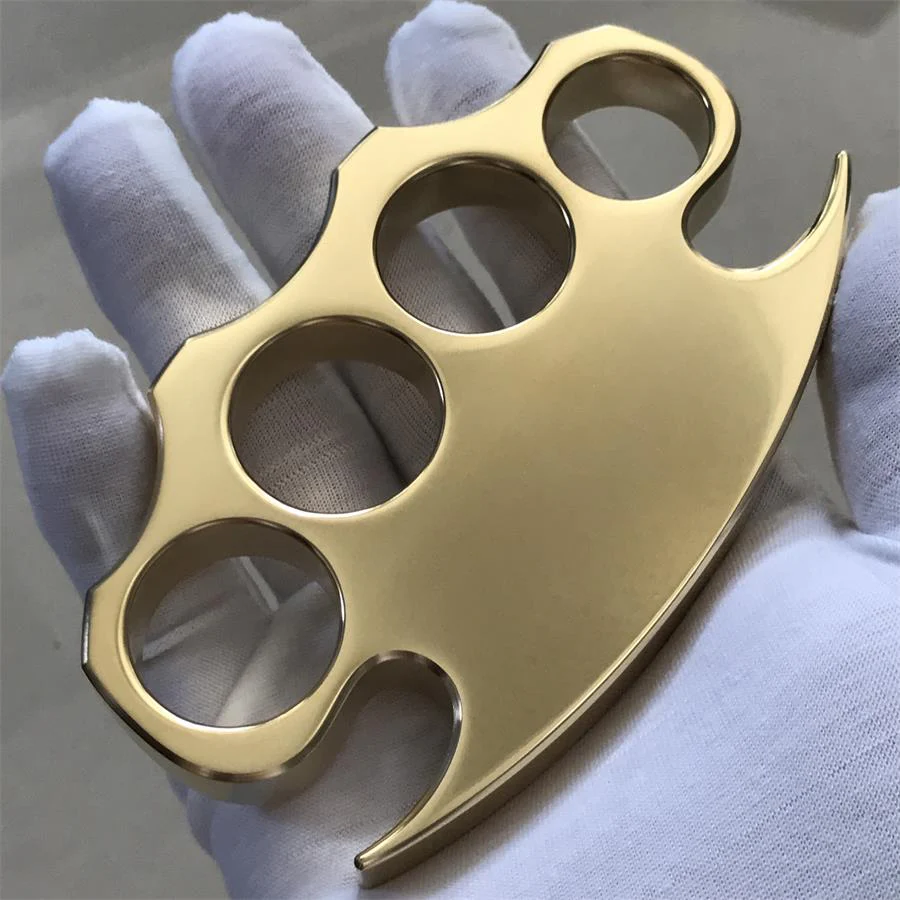 High Gloss Polishing Brass Knuckle Duster Self-defense Protective Gear - Image 8