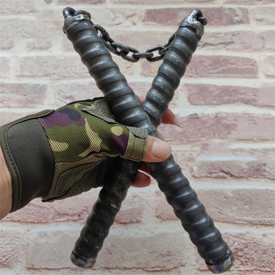 Hollow High Speed Steel Nunchuck Self-defense EDC Tool