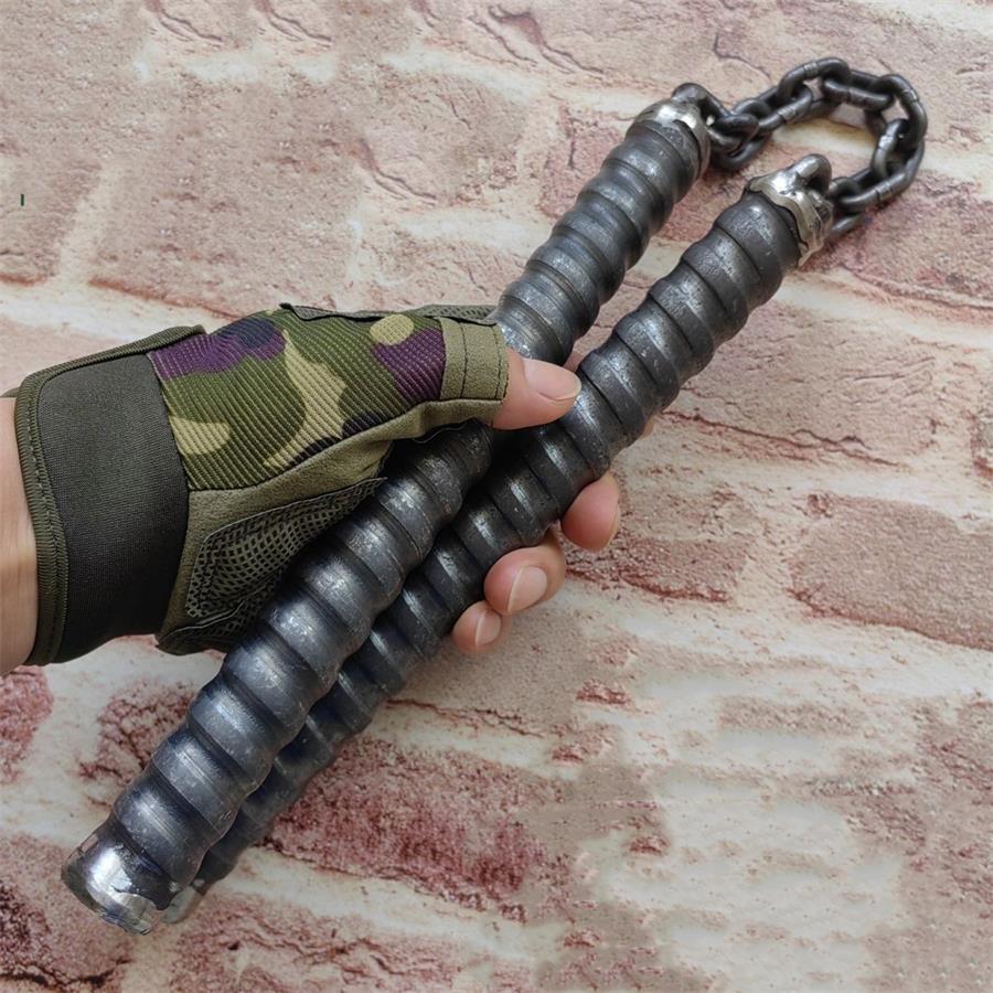 Hollow High Speed Steel Nunchuck Self-defense EDC Tool - Image 5