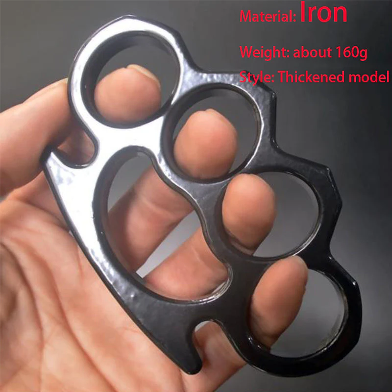 Iron Solid Knuckle Duster Boxing Four Finger Buckle Self Defense Window Breaker Outdoor Portable EDC Tool - Image 11