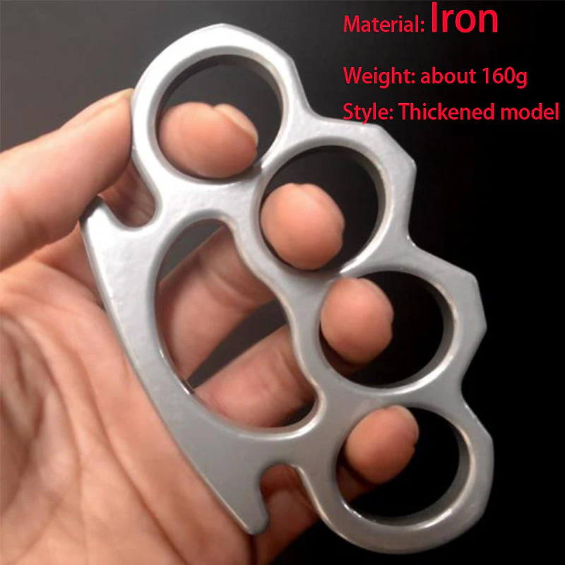 Iron Solid Knuckle Duster Boxing Four Finger Buckle Self Defense Window Breaker Outdoor Portable EDC Tool - Image 13