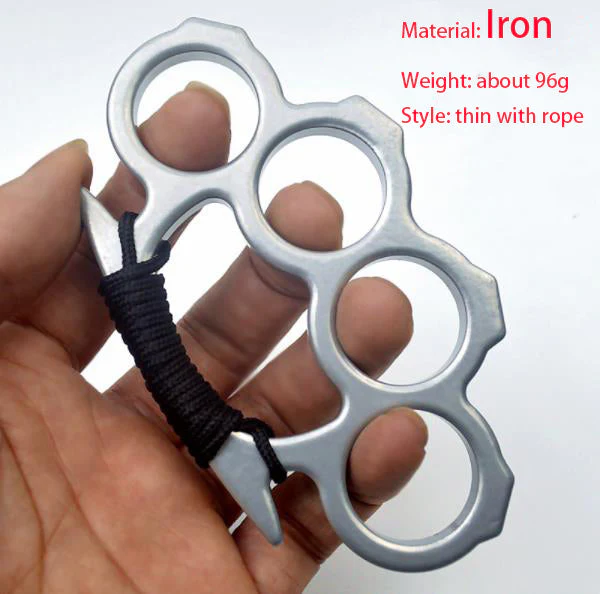 Iron Solid Knuckle Duster Boxing Four Finger Buckle Self Defense Window Breaker Outdoor Portable EDC Tool - Image 5