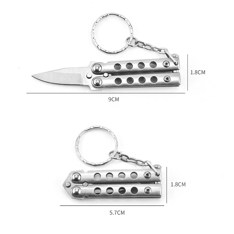 Keychain Training Knife Portable Folding Practice Knives - Image 8