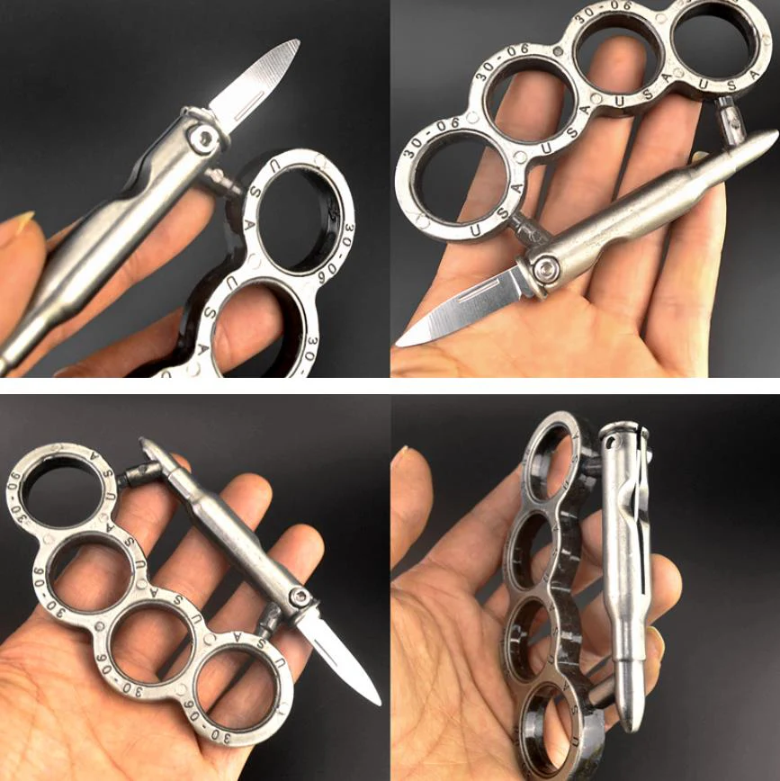 Knife-knuckle Duster Boxing Self-defense Window Breaker Outdoor Multifunctional Portable EDC Tool - Image 4