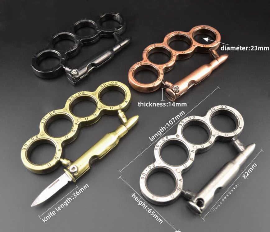 Knife-knuckle Duster Boxing Self-defense Window Breaker Outdoor Multifunctional Portable EDC Tool - Image 5