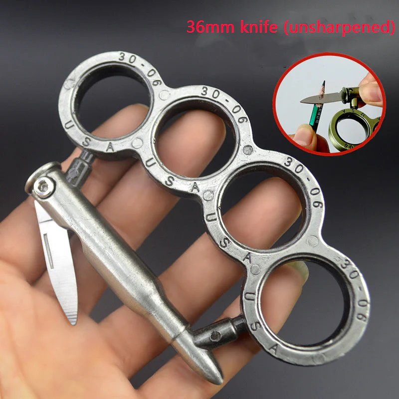 Knife-knuckle Duster Boxing Self-defense Window Breaker Outdoor Multifunctional Portable EDC Tool - Image 6