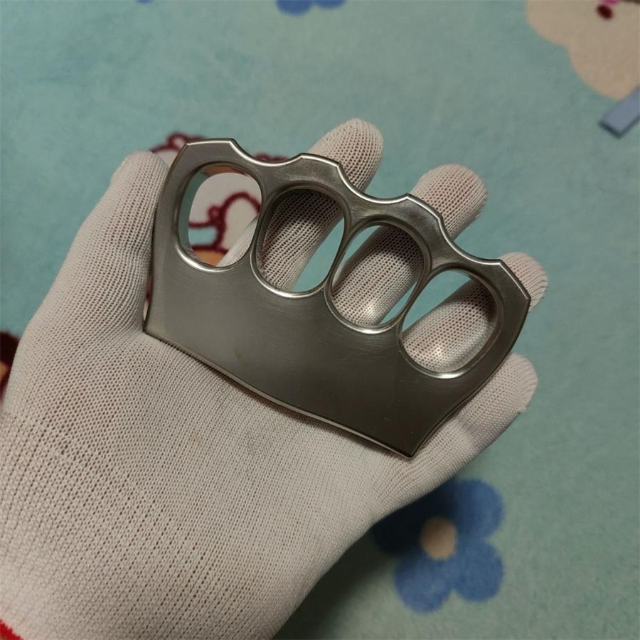 Large Finger Hole 304 Steel Knuckle Duster Broken Window Self-defense EDC Tool - Image 10