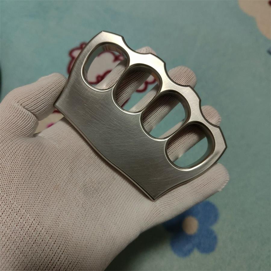 Large Finger Hole 304 Steel Knuckle Duster Broken Window Self-defense EDC Tool - Image 3