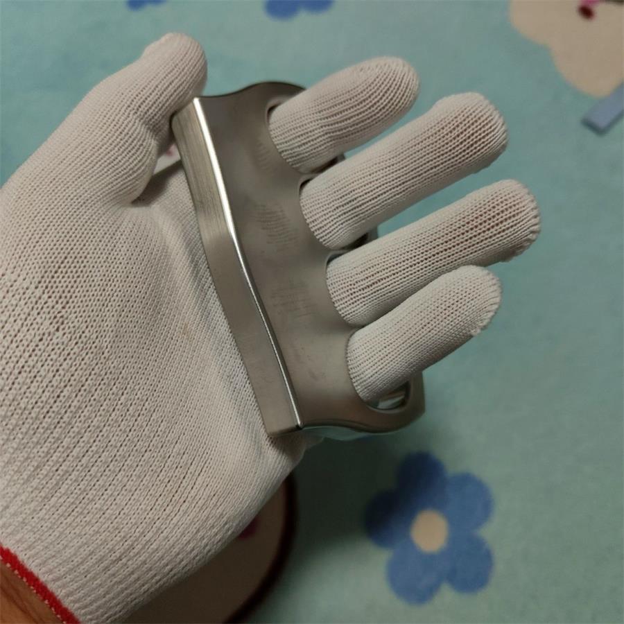 Large Finger Hole 304 Steel Knuckle Duster Broken Window Self-defense EDC Tool - Image 4